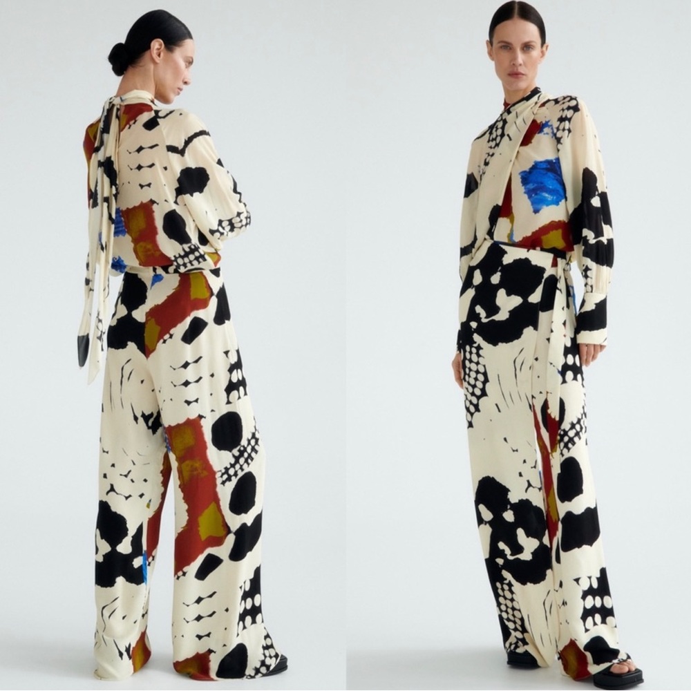 Zara limited edition pareo printed pants XS - Picture 2 of 3